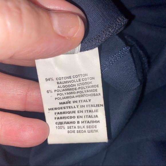 Gran Sasso Dress Medium Blue Sleeveless Turtleneck With Pockets Made in Italy - Picture 12 of 12